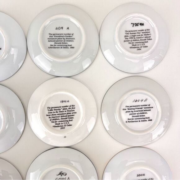Lot Of 17 Vintage Donald Zolan Mini Plates Pemberton & Oaks - Picture 12 of 16